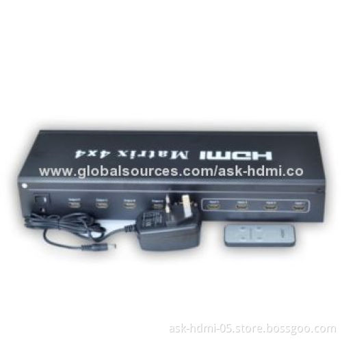 4x4 HDMI Matrix with 5V DC/4A Power Supply
